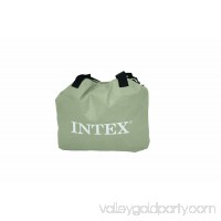 Intex Deluxe Twin Pillow Rest Raised Soft Flocked Air Mattress + Pump | 67731E   